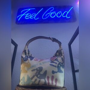 Dooney & Bourke Multicolor Handprint Hobo Bag